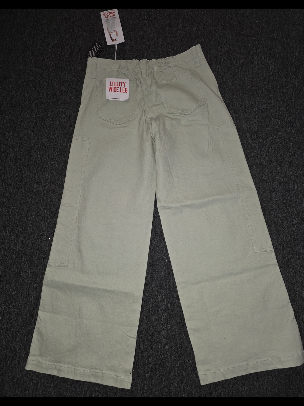 Celebrity Pink Women's Wide-Leg Cargo Pants in Sage - Picture 5 of 7